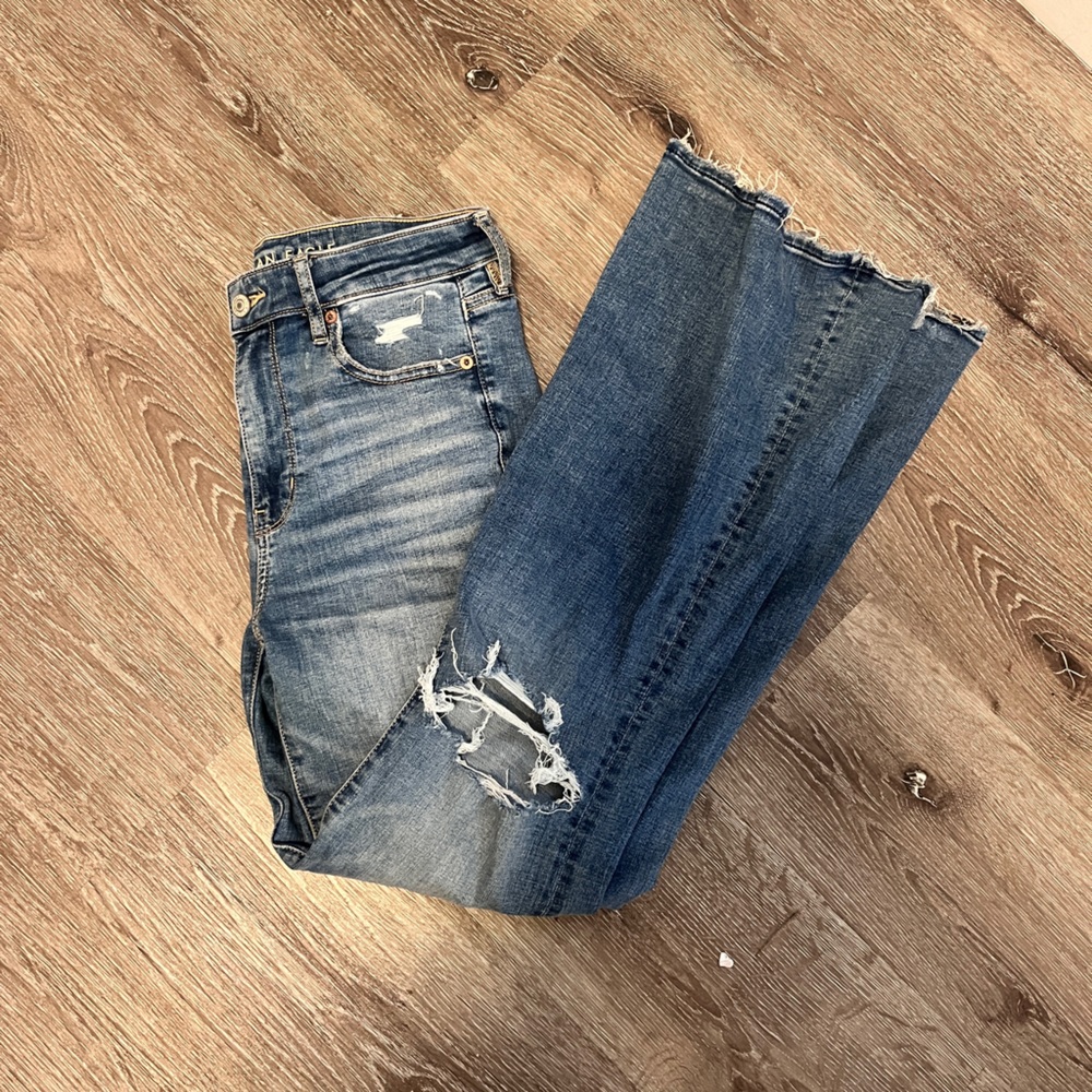 hi wasted flare jean